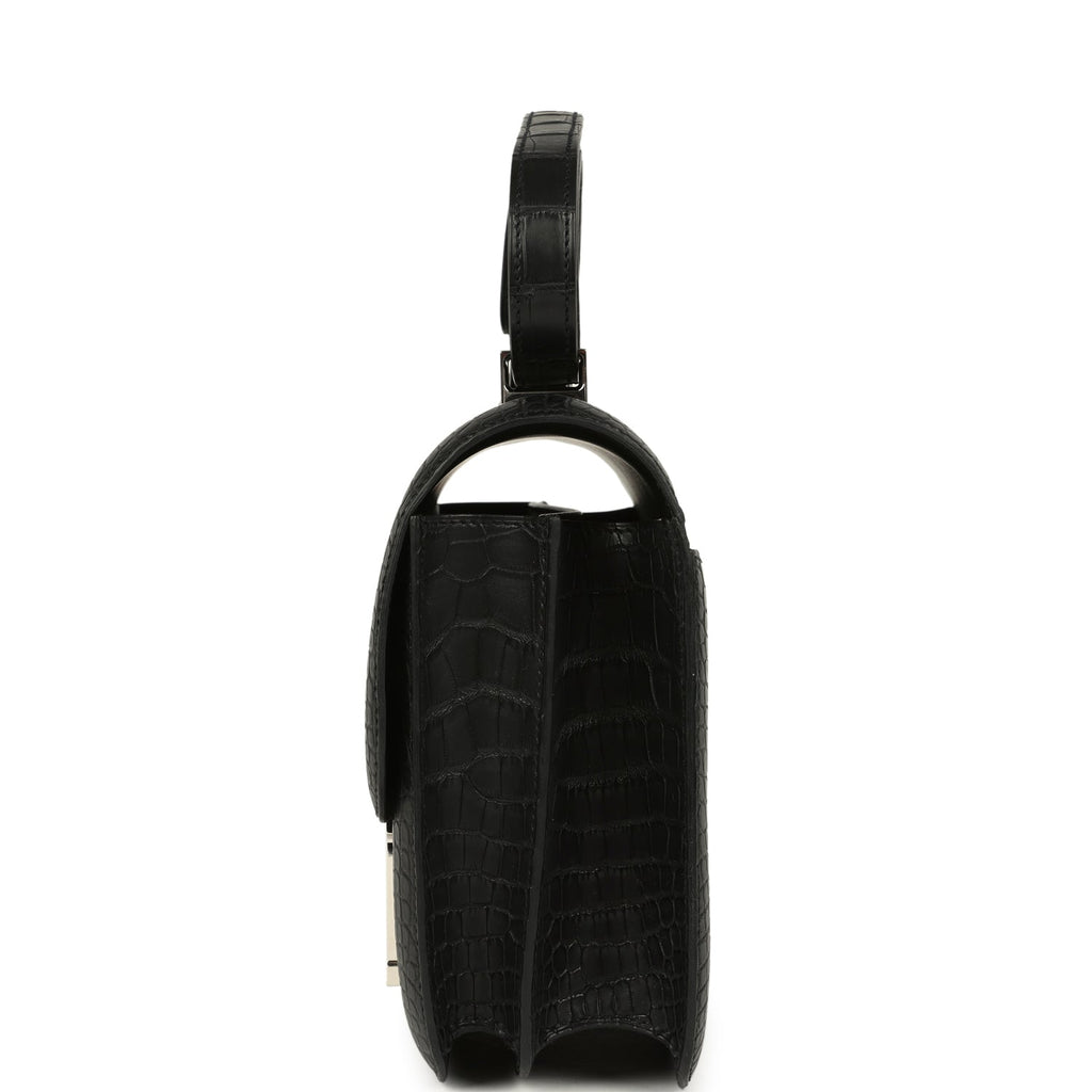 Hermes Constance 24 Black Matte Alligator and Ombre Lizard Marquette Palladium Hardware