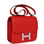 Hermes Constance 24 Rouge De Coeur Epsom Lacquered Palladium Hardware