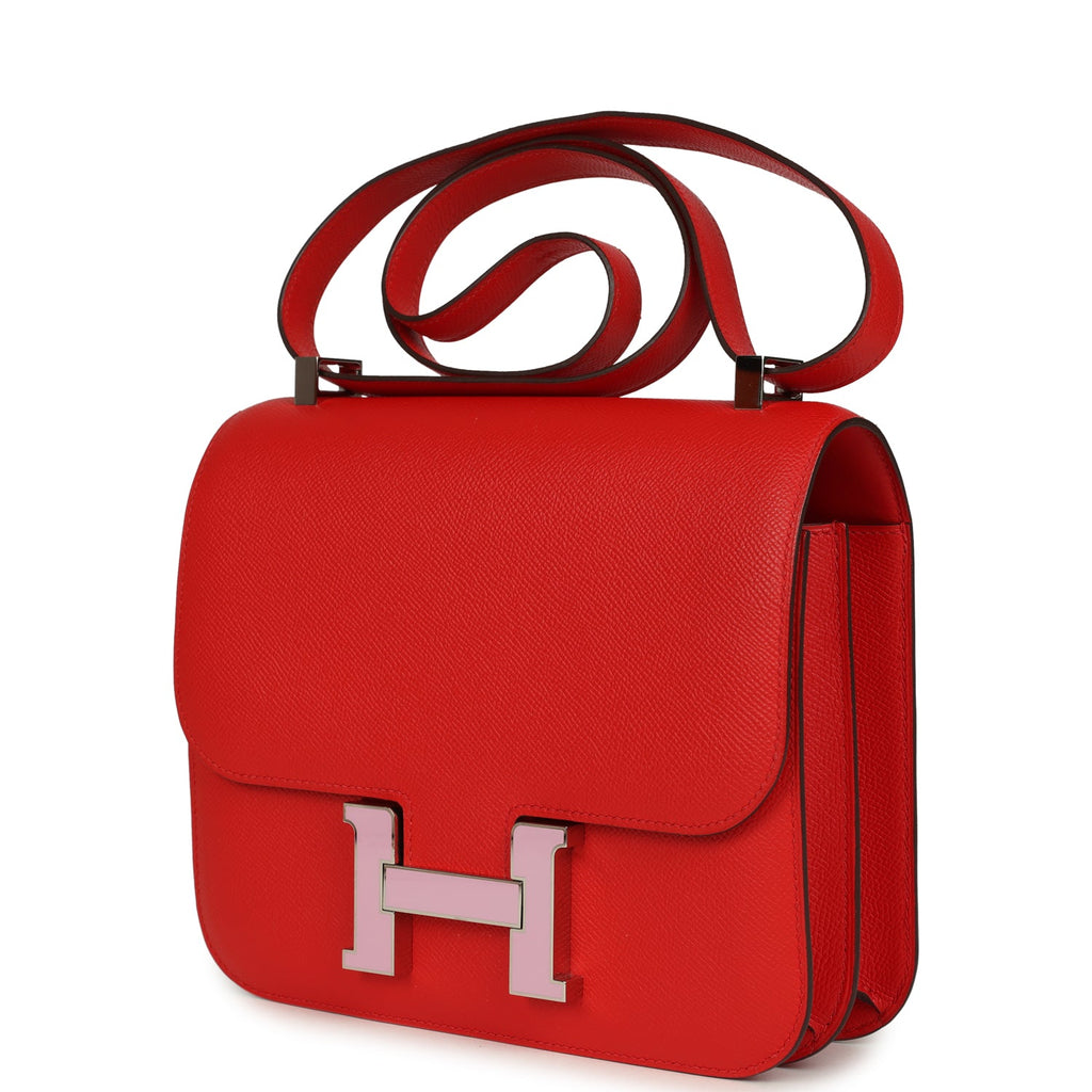 Hermes Constance 24 Rouge De Coeur Epsom Lacquered Palladium Hardware