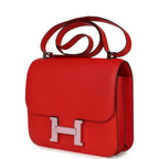 Hermes Constance 24 Rouge De Coeur Epsom Lacquered Palladium Hardware
