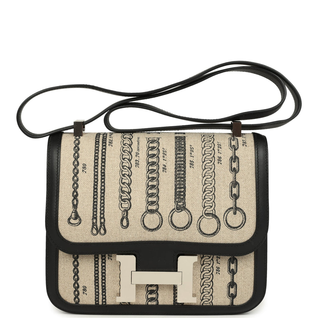 Hermes Constance 24 Toile De Camp Déchaînée and Black Swift Palladium Hardware