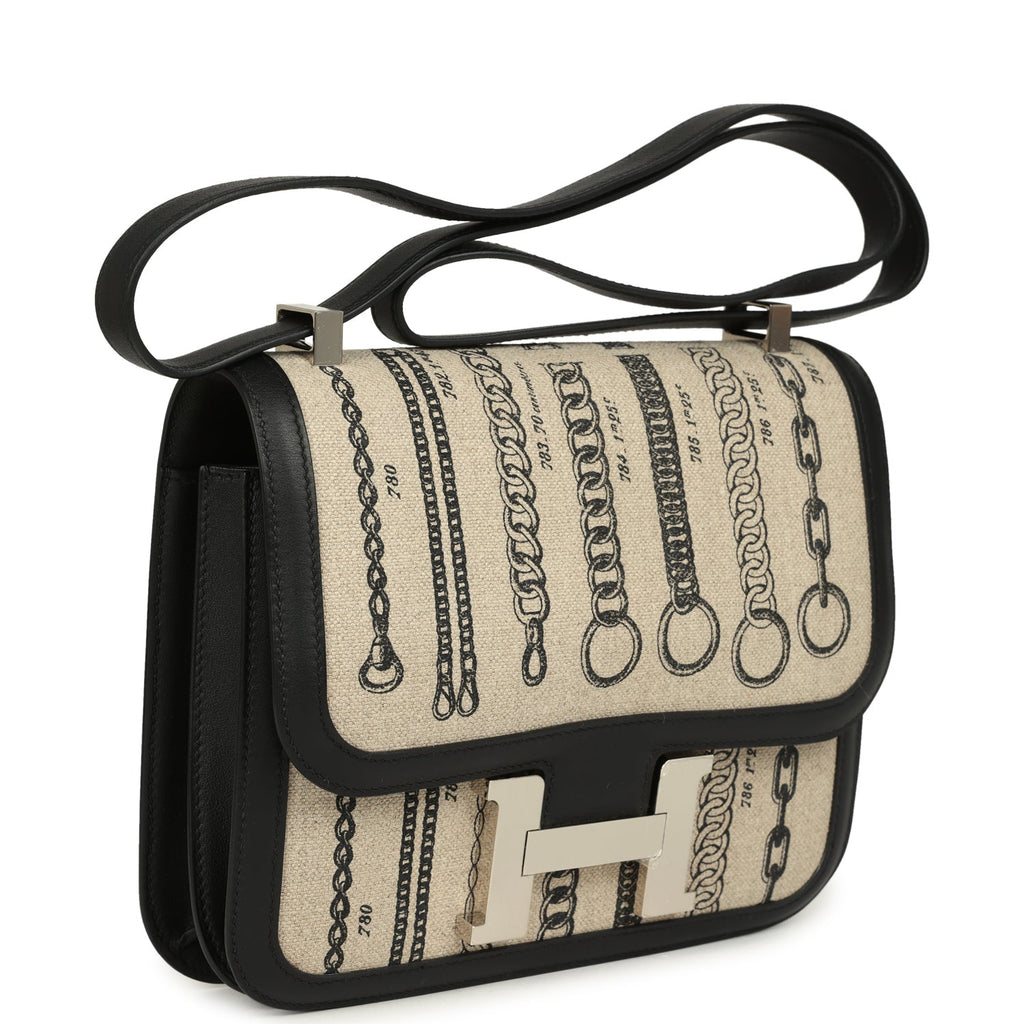 Hermes Constance 24 Toile De Camp Déchaînée and Black Swift Palladium Hardware