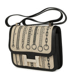 Hermes Constance 24 Toile De Camp Déchaînée and Black Swift Palladium Hardware
