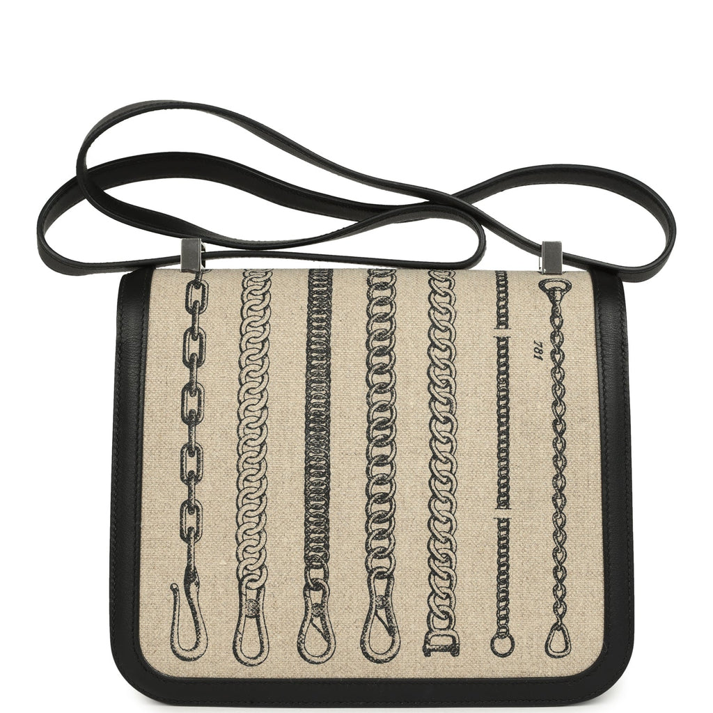 Hermes Constance 24 Toile De Camp Déchaînée and Black Swift Palladium Hardware