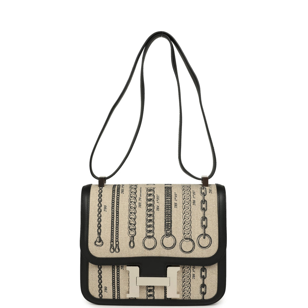 Hermes Constance 24 Toile De Camp Déchaînée and Black Swift Palladium Hardware