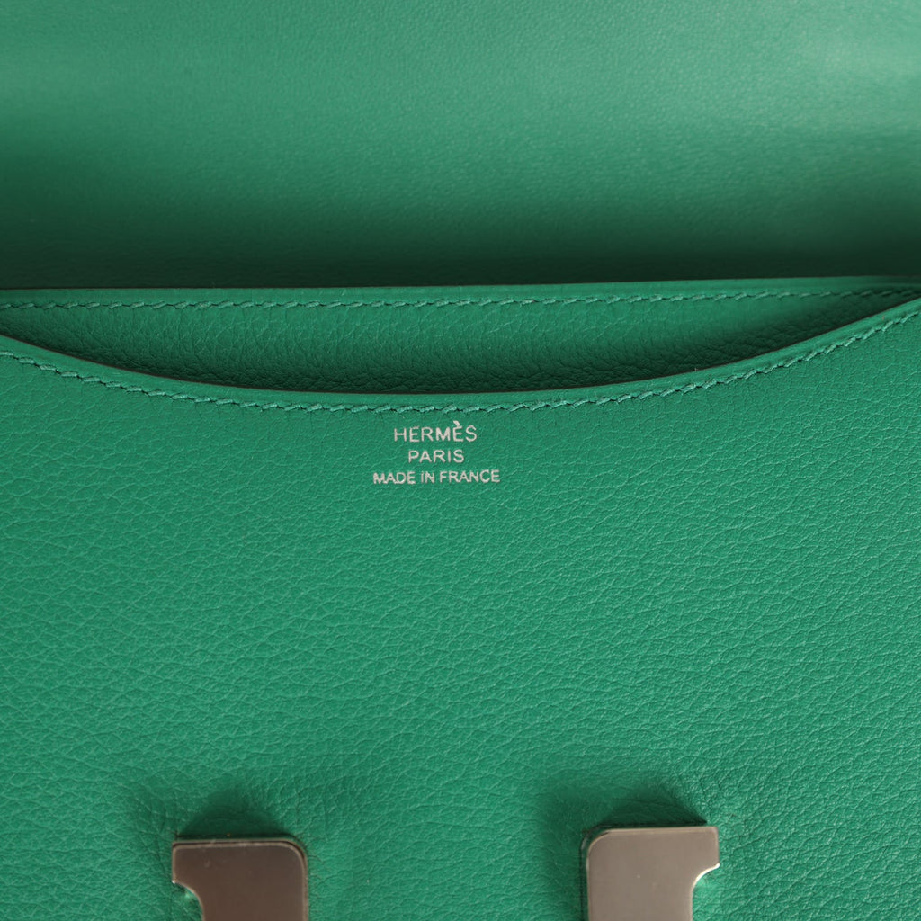 Hermes Constance 18 Vert Vertigo Evercolor Palladium Hardware