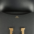 Hermes Constance 18 Black Epsom Brushed Permabrass Hardware
