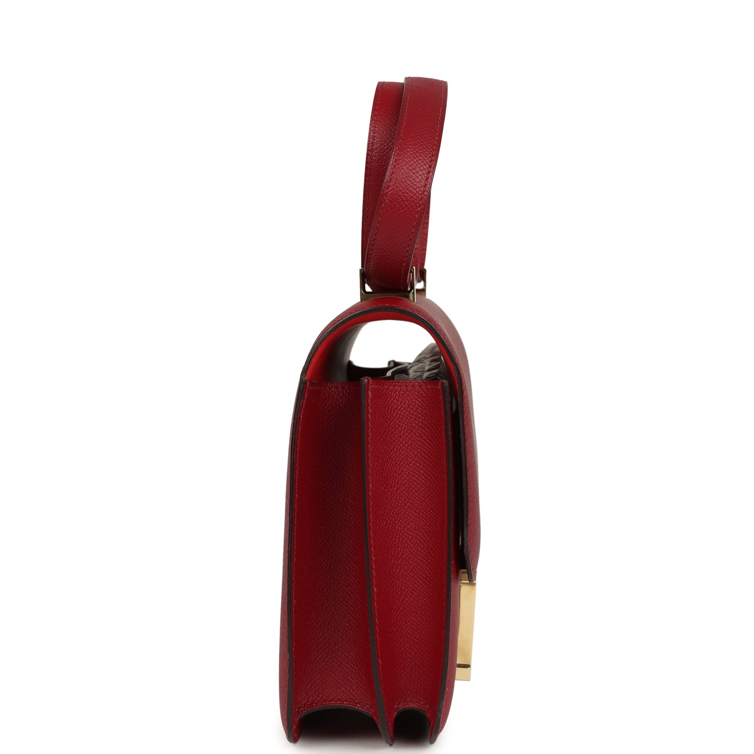 Hermes Constance 24 Rouge Grenat Verso Epsom Lacquered Permabrass Hardware