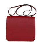 Hermes Constance 24 Rouge Grenat Verso Epsom Lacquered Permabrass Hardware