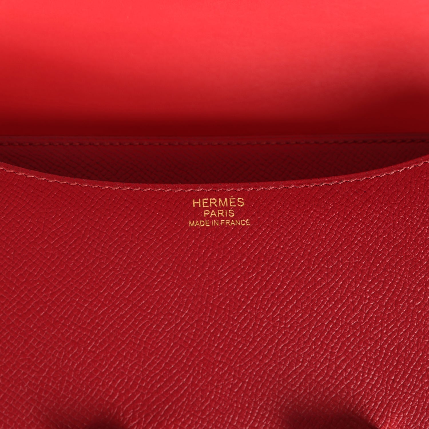Hermes Constance 24 Rouge Grenat Verso Epsom Lacquered Permabrass Hardware