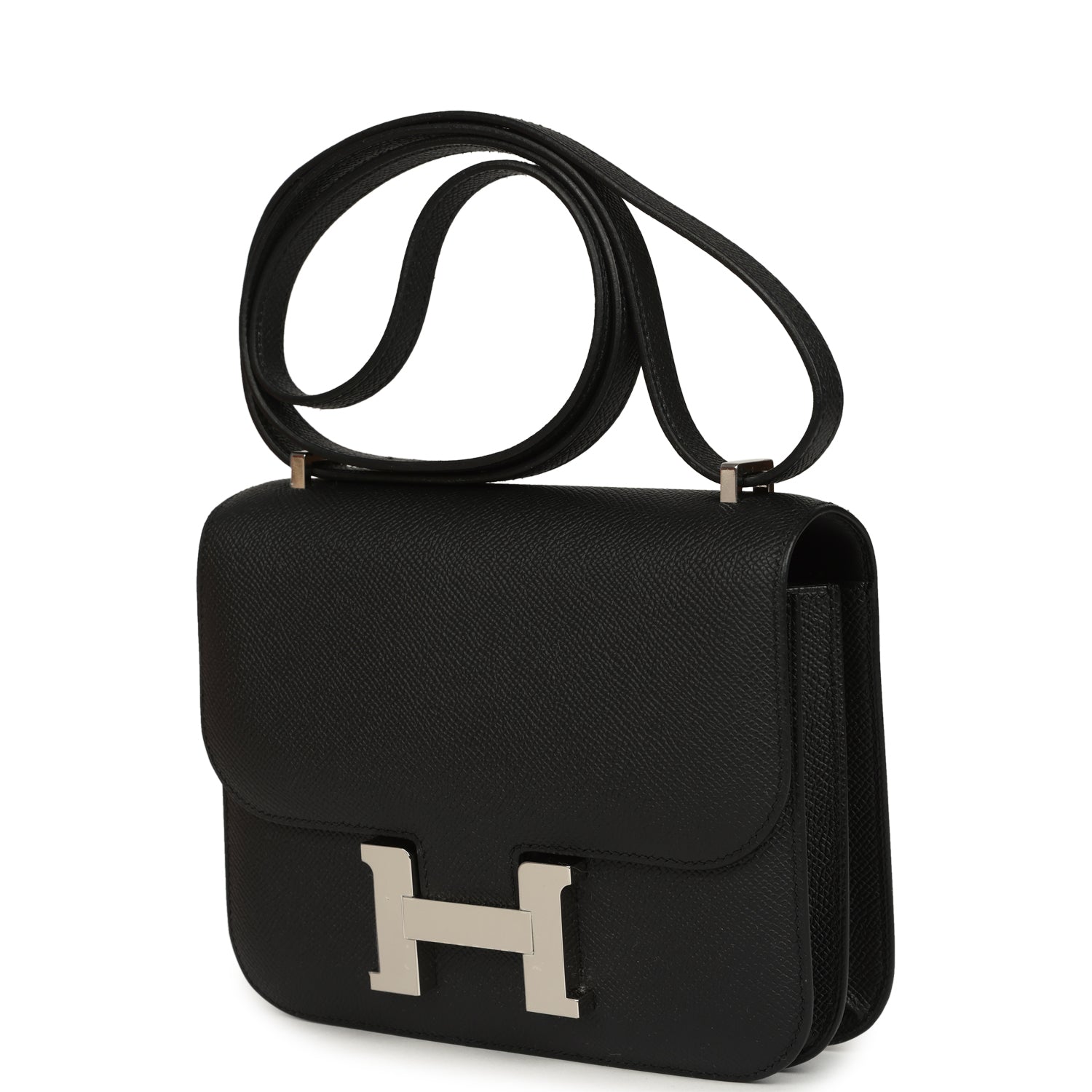 Hermes Constance 18 Black Epsom Palladium Hardware