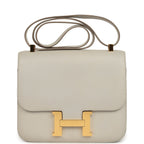 Hermes Constance 24 Gris Perle Evercolor Gold Hardware