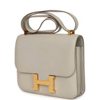 Hermes Constance 24 Gris Perle Evercolor Gold Hardware
