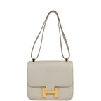 Hermes Constance 24 Gris Perle Evercolor Gold Hardware