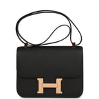 Hermes Constance 1-24 Black Epsom Rose Gold Hardware
