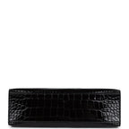 Hermes Kelly Pochette Black Shiny Alligator Gold Hardware