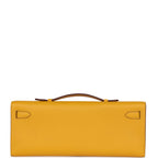 Hermes Kelly Cut Jaune Ambre Swift Gold Hardware