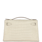Hermes Kelly Pochette Beton Matte Alligator Gold Hardware