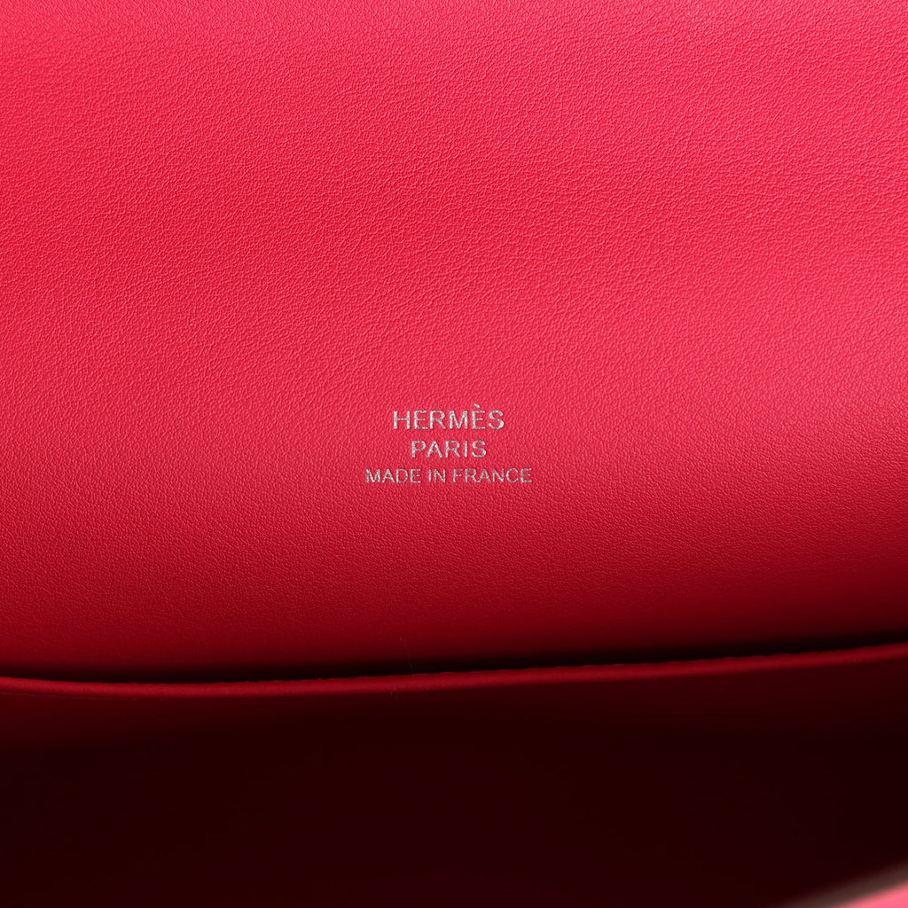 Hermes Kelly Pochette Rose Extreme Swift Palladium Hardware