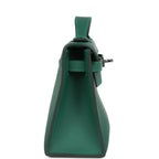 Hermes Kelly Pochette Vert Moyen Swift Palladium Hardware