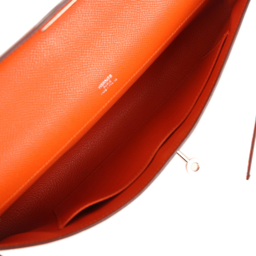 Hermes Kelly Cut Feu Epsom Palladium Hardware