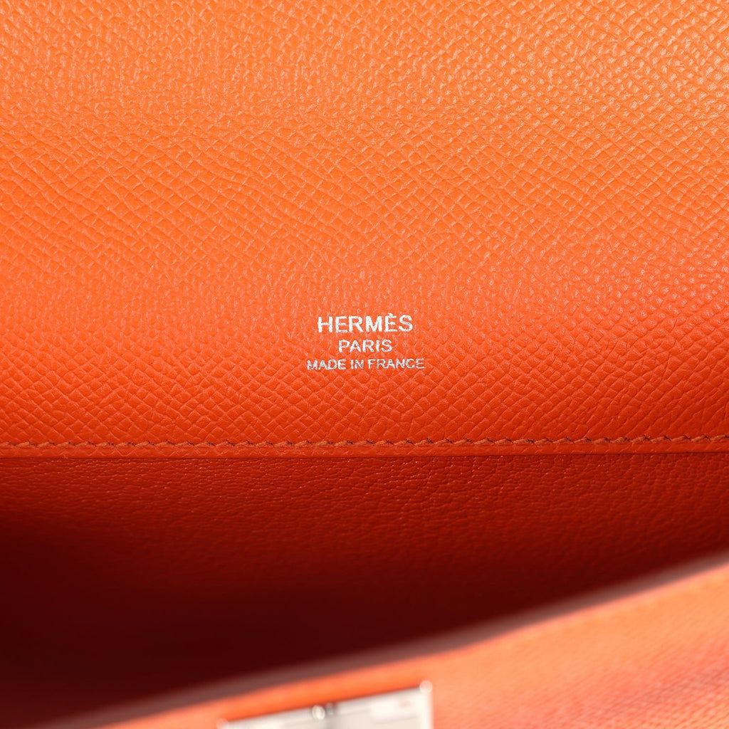 Hermes Kelly Cut Feu Epsom Palladium Hardware