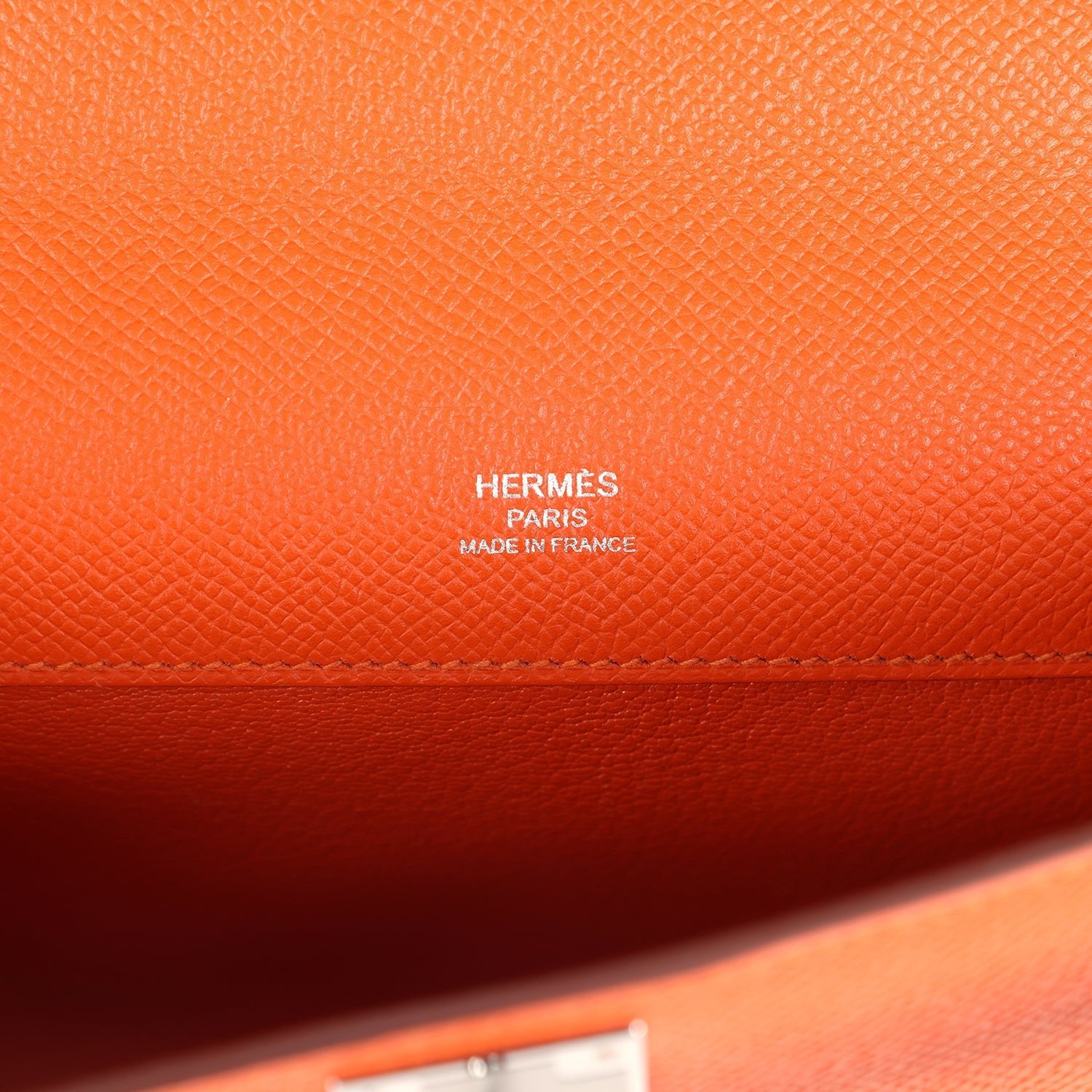 Hermes Kelly Cut Feu Epsom Palladium Hardware