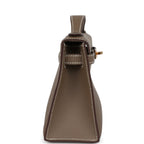 Hermes Kelly Pochette Etoupe Swift Gold Hardware