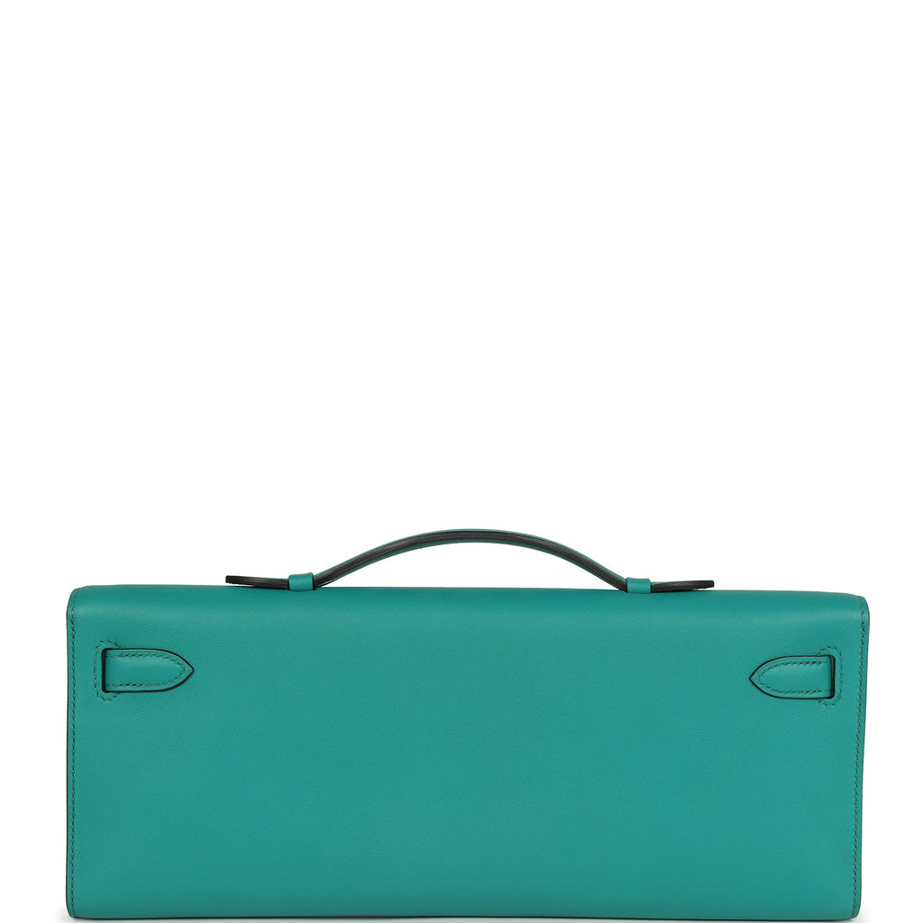 Hermes Kelly Cut Vert Verone Swift Palladium Hardware