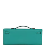 Hermes Kelly Cut Vert Verone Swift Palladium Hardware