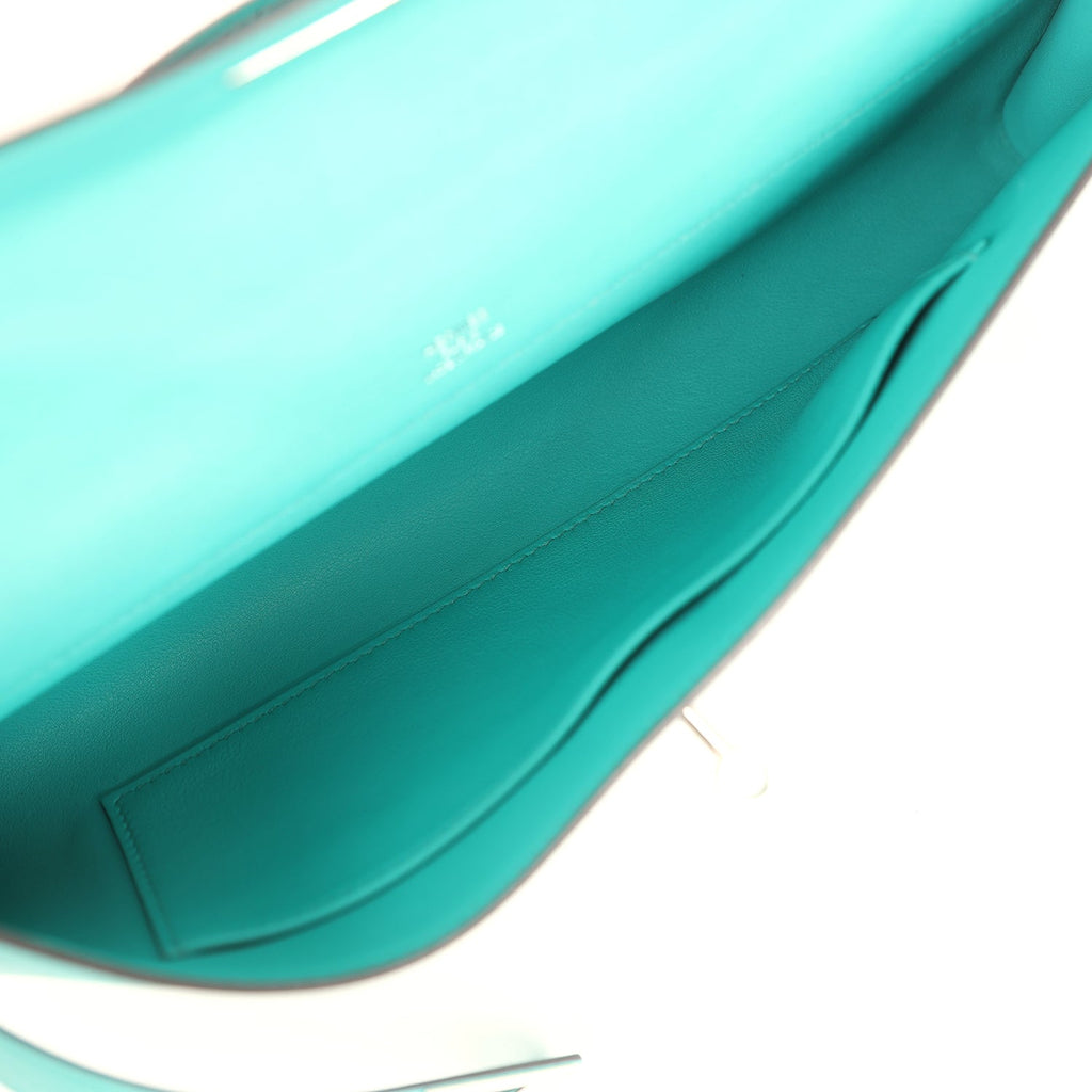 Hermes Kelly Cut Vert Verone Swift Palladium Hardware