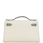 Hermes Special Order (HSS) Kelly Pochette Beton and Gris Meyer Swift Palladium Hardware