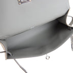 Hermes Special Order (HSS) Kelly Pochette Beton and Gris Meyer Swift Palladium Hardware