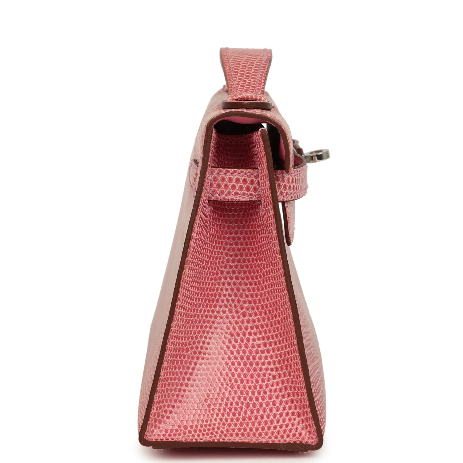 Hermes Kelly Pochette 5P Bubblegum Niloticus Lizard Palladium Hardware