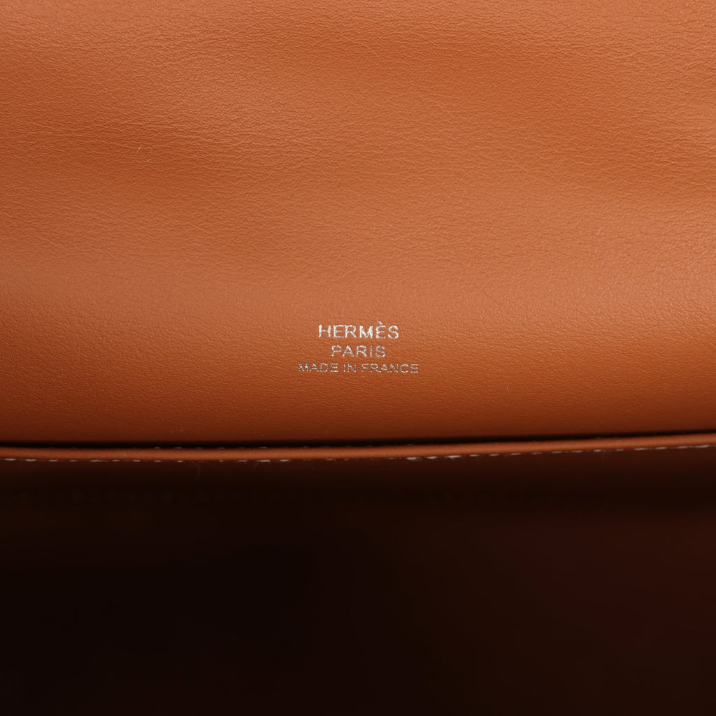 Hermes Kelly Pochette Gold Swift Palladium Hardware
