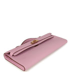 Hermes Kelly Cut Mauve Sylvestre Swift Rose Gold Hardware