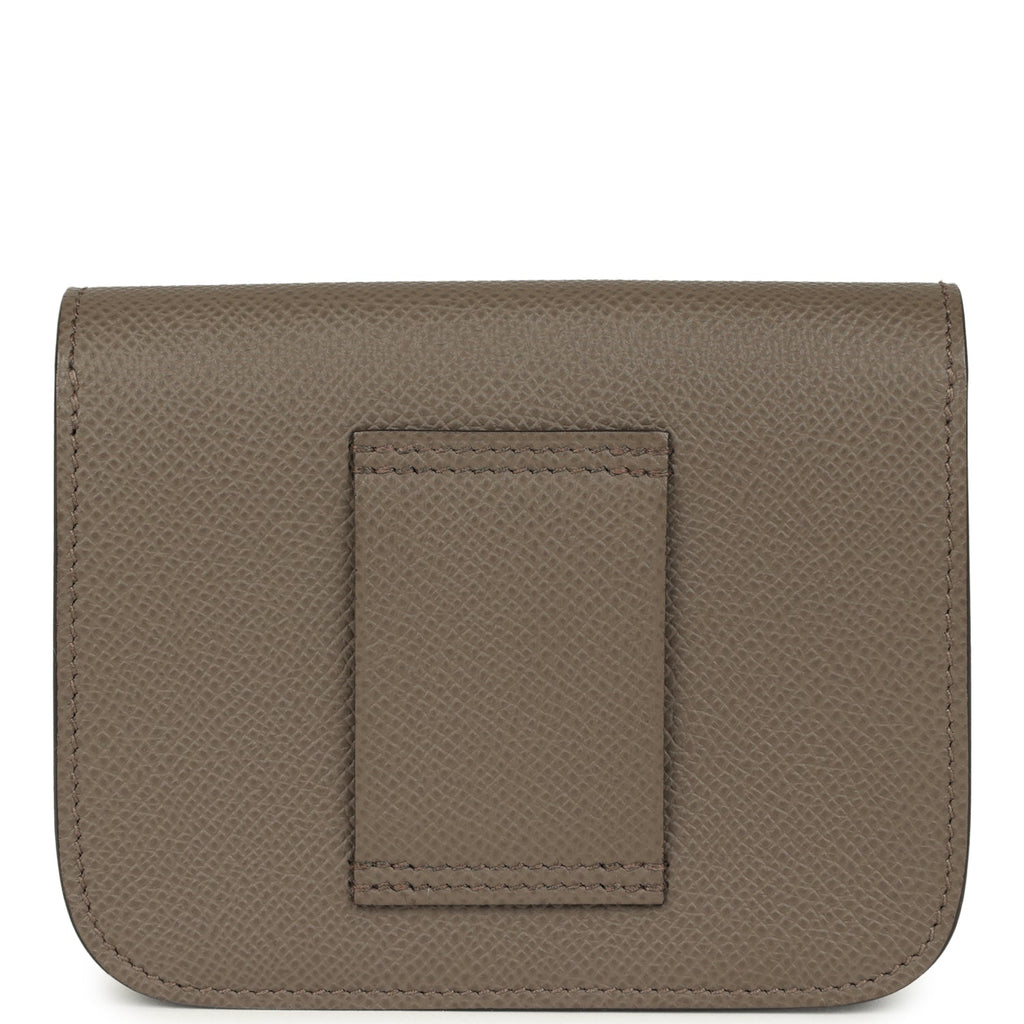 Hermes Constance Slim Wallet Etain Epsom Palladium Hardware
