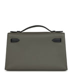 Hermes Special Order (HSS) Kelly Pochette Gris Meyer and Caban Swift Permabrass Hardware