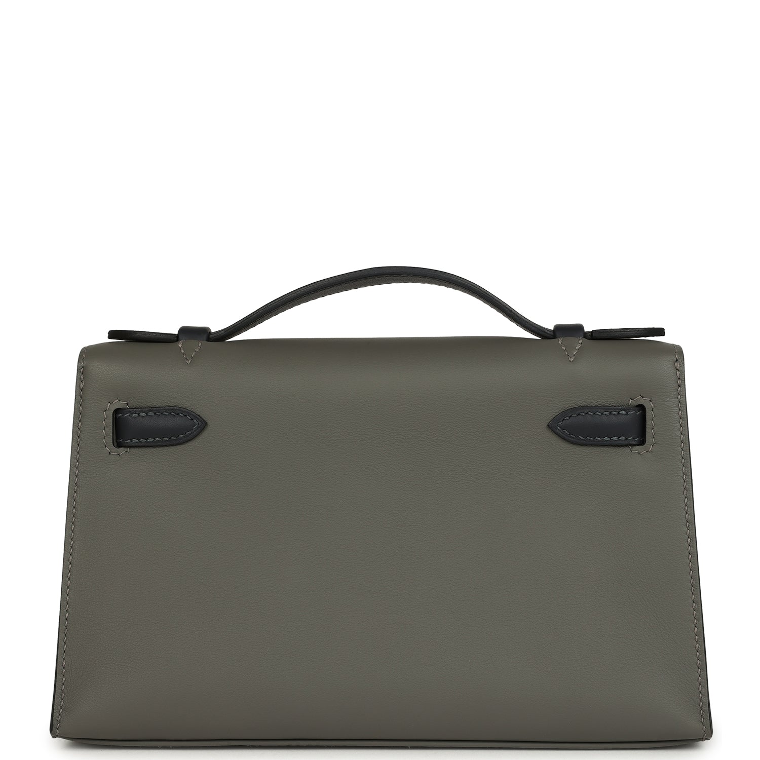 Hermes Special Order (HSS) Kelly Pochette Gris Meyer and Caban Swift Permabrass Hardware