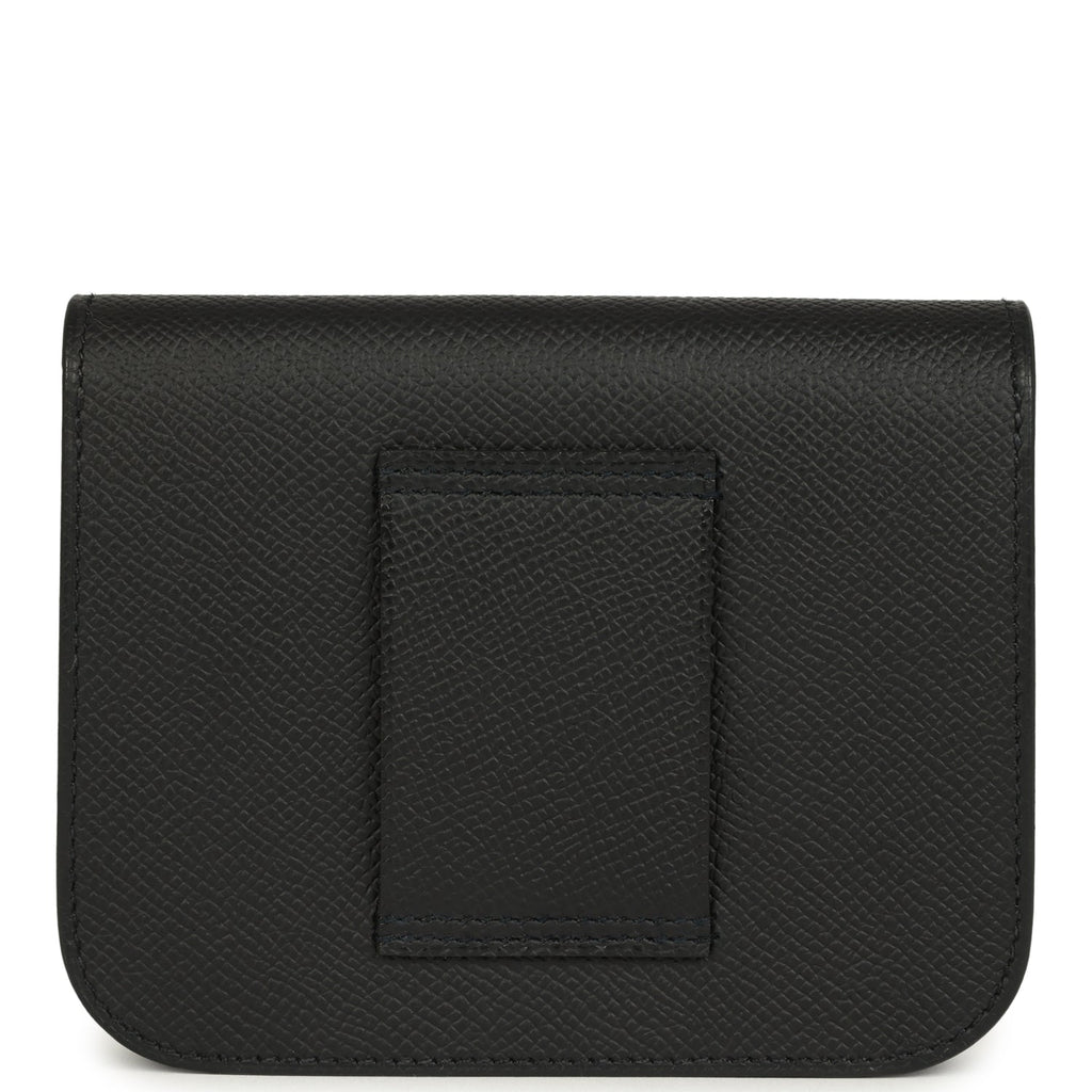 Hermes Constance Slim Wallet Black Epsom Gold Hardware