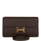 Hermes Constance Wallet To Go  Moka Evercolor Gold Hardware