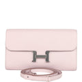 Hermes Constance Wallet To Go Mauve Pale Evercolor Palladium Hardware