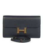 Hermes Constance Wallet To Go Bleu Nuit Evercolor Gold Hardware