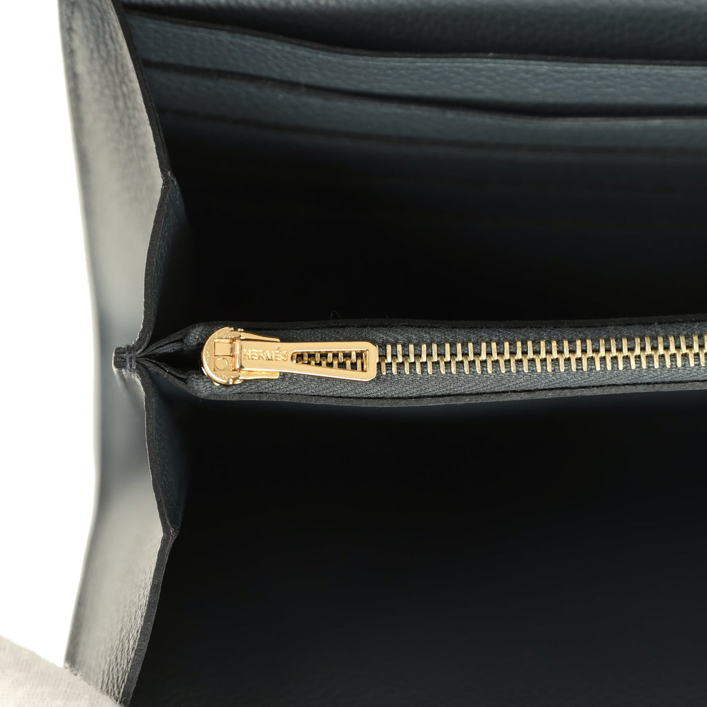 Hermes Constance Wallet To Go Gris Misty Evercolor Permabrass Hardware