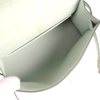 Hermes Kelly Pochette Vert D' Eau Matte Alligator Gold Hardware