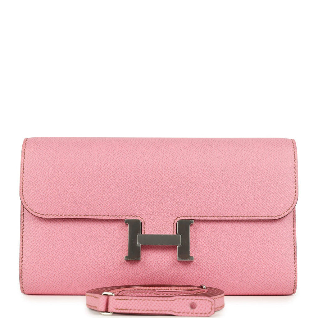 Hermes Constance Wallet To Go Bubblegum Epsom Palladium Hardware
