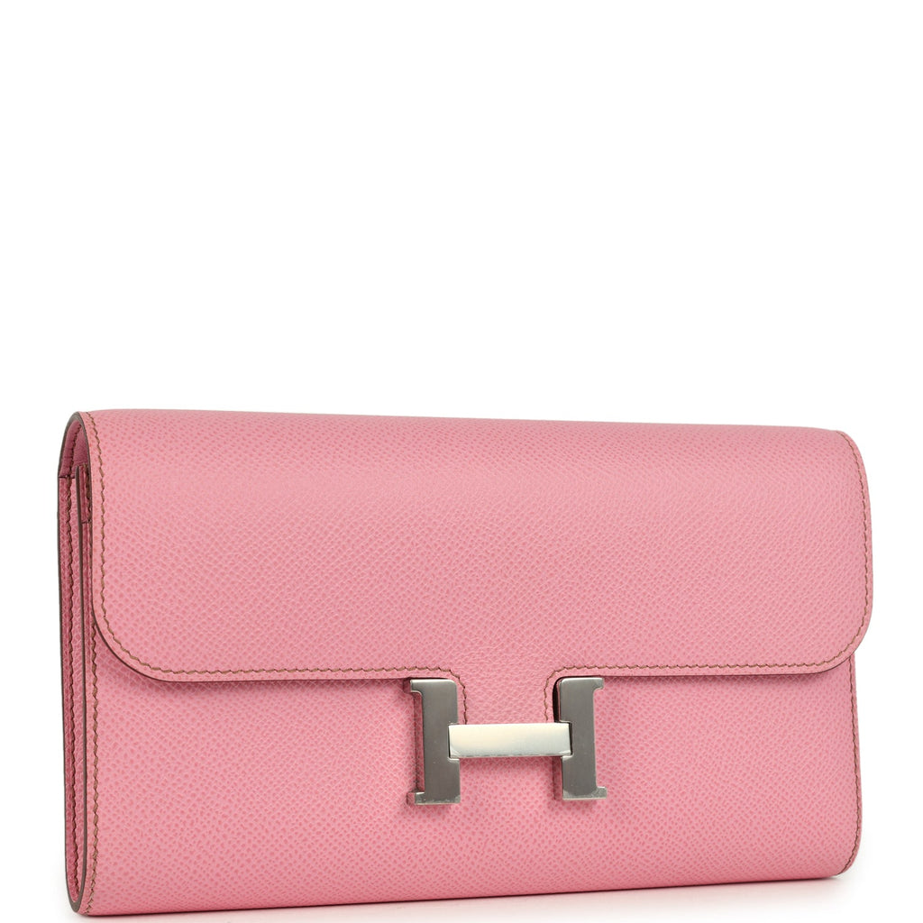 Hermes Constance Wallet To Go Bubblegum Epsom Palladium Hardware