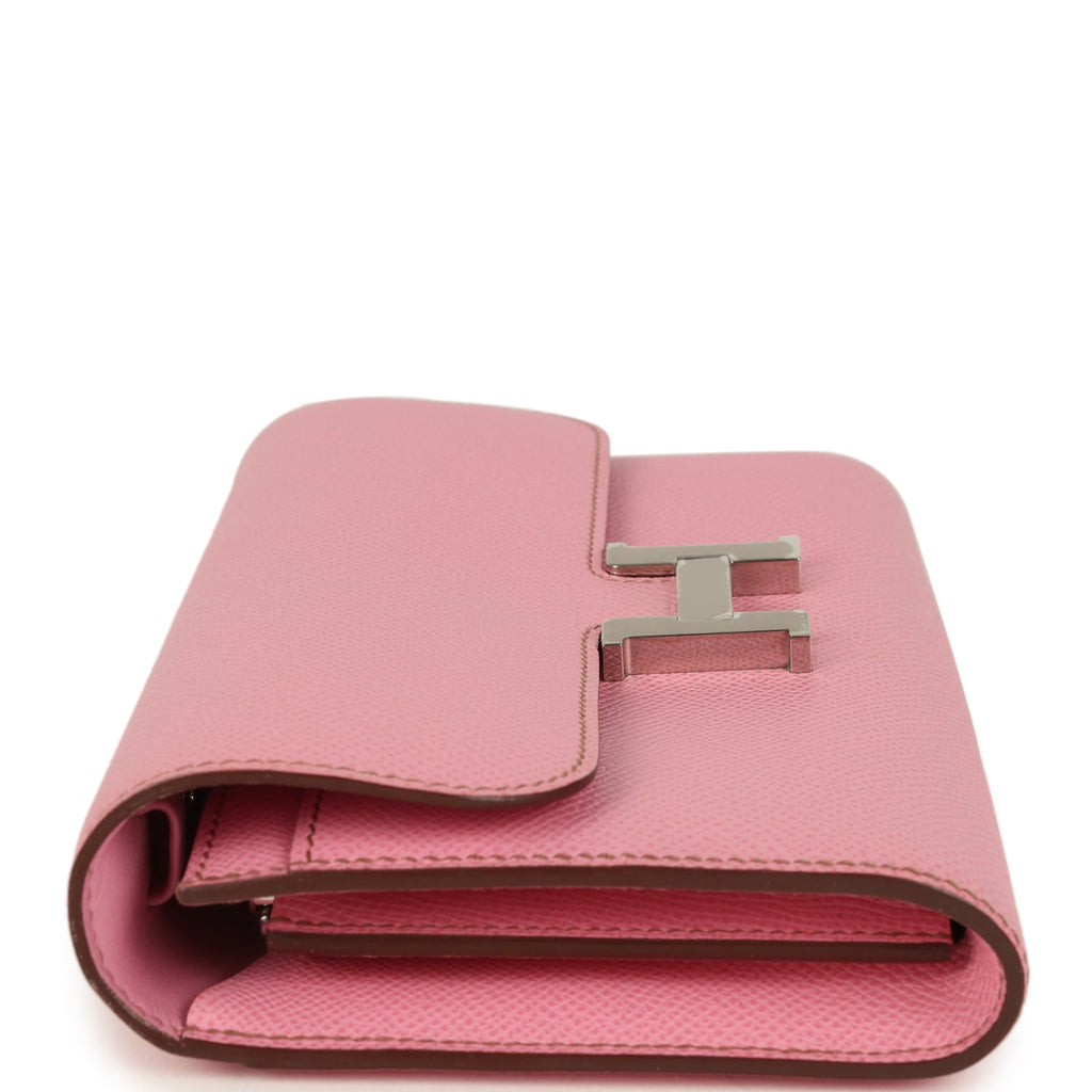 Hermes Constance Wallet To Go Bubblegum Epsom Palladium Hardware