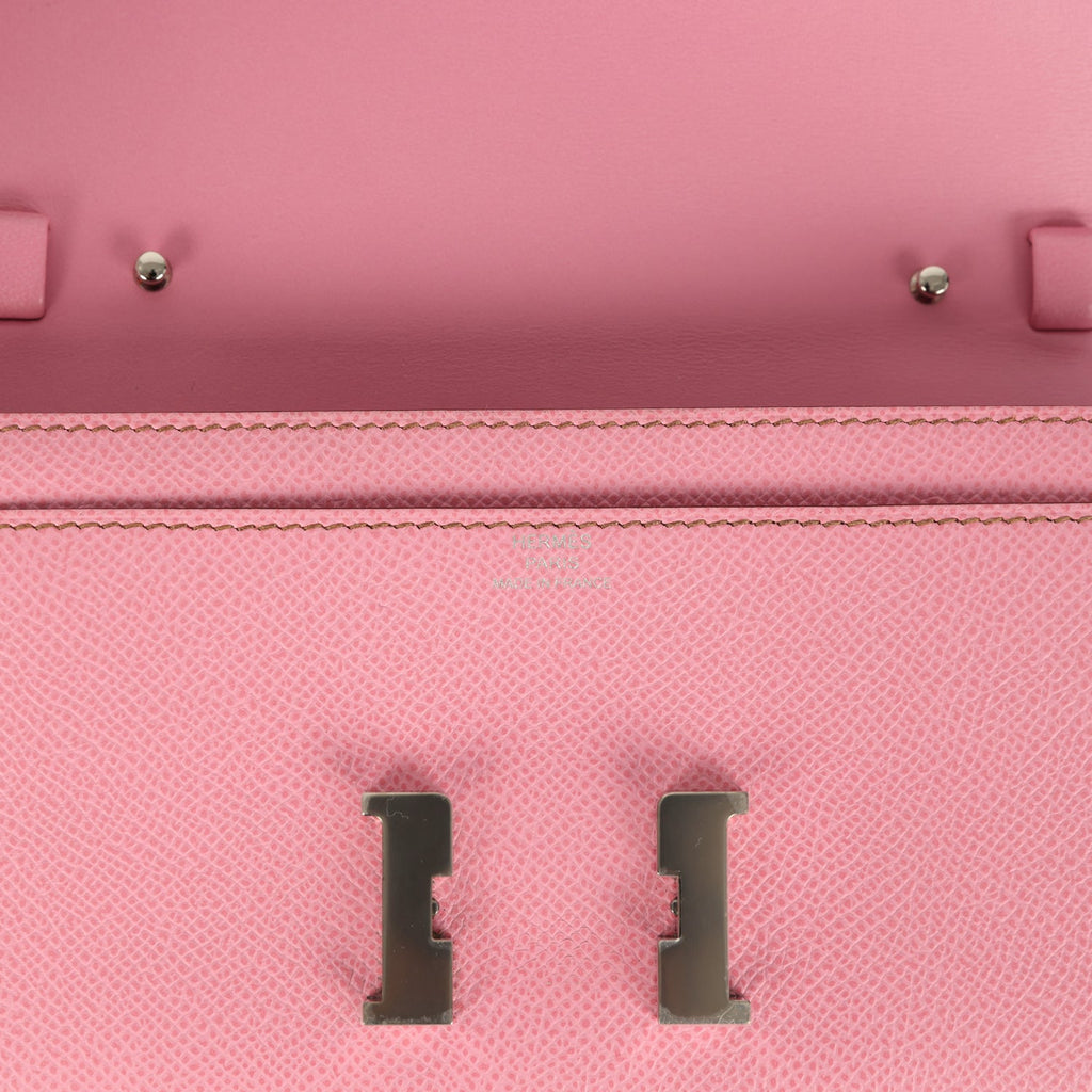 Hermes Constance Wallet To Go Bubblegum Epsom Palladium Hardware