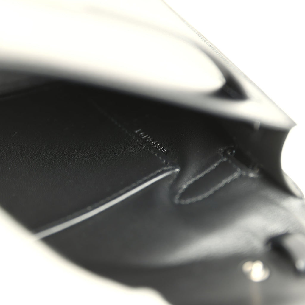 Hermes Kelly Elan Black Box Palladium Hardware